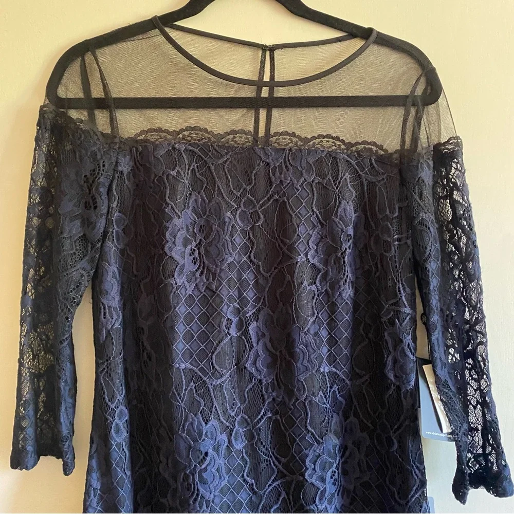 Adrianna Papell Adele lace shift dress NWT